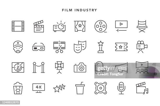 filmindustrie icons - theatermaske stock-grafiken, -clipart, -cartoons und -symbole