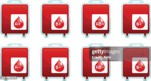 blutgruppe pack icon set infografiken - blood group stock-grafiken, -clipart, -cartoons und -symbole