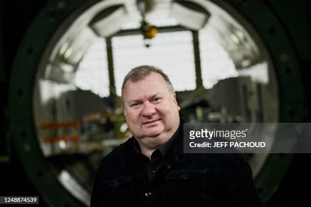 French General Delegate for Armaments Emmanuel Chiva poses at the Modane-Avrieux' center of the French aeronautics, space and defense research lab in...