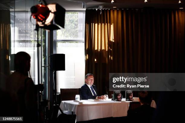 Former Prime Minister of Australia Tony Abbott and his sister Christine Forster attend the launch of 'Life, Love & Marriage' by Christine Forster on...