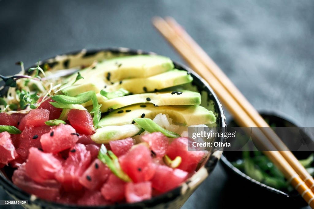 Ahi tuna poke