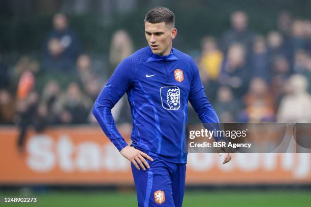 Sven Botman of the Netherlands during a Training Session of the Netherlands Mens Football Team at the KNVB Campus on March 20, 2023 in Zeist,...