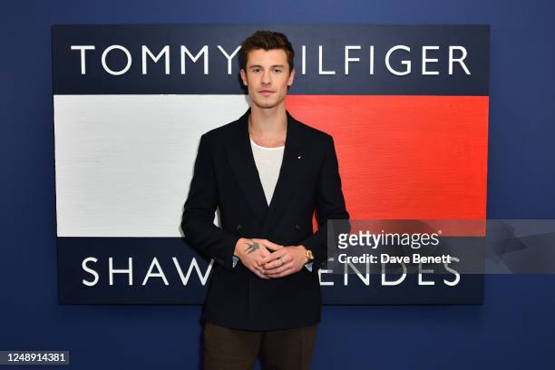 Shawn Mendes attends the Tommy x Shawn: The "Classics Reborn" Global Activation VIP dinner at The House Of KOKO on March 20, 2023 in London, England.