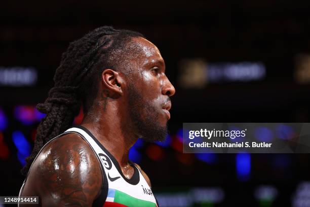 Taurean Prince of the Minnesota Timberwolves looks on during the game against the New York Knicks on March 20, 2023 at Madison Square Garden in New...
