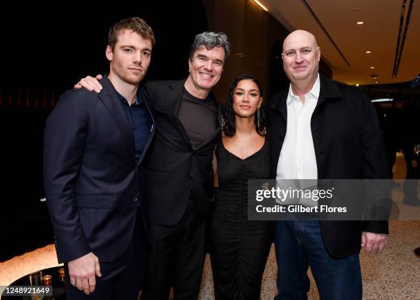 Gabriel Basso, Christopher Shyer, Luciane Buchanan and Shawn Ryan at the L.A. Special Screening of "The Night Agent" held at the Tudum Theater on...