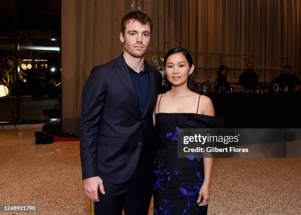 Gabriel Basso and Hong Chau at the L.A. Special Screening of "The Night Agent" held at the Tudum Theater on March 20, 2023 in Los Angeles, California.