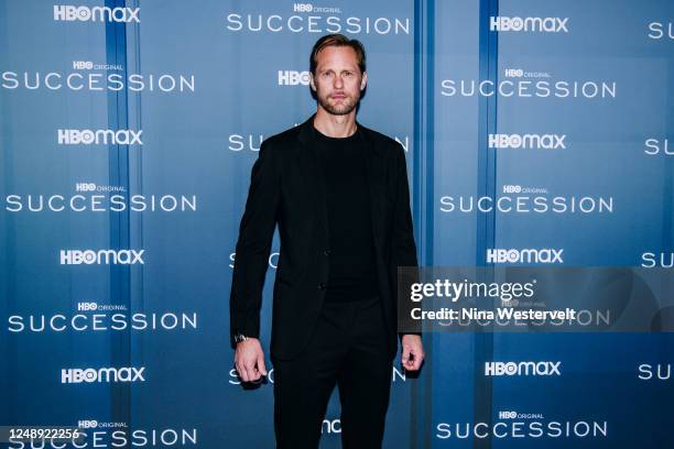 Alexander Skarsgård at the season 4 premiere of "Succession" held at Jazz at Lincoln Center on March 20, 2023 in New York City.