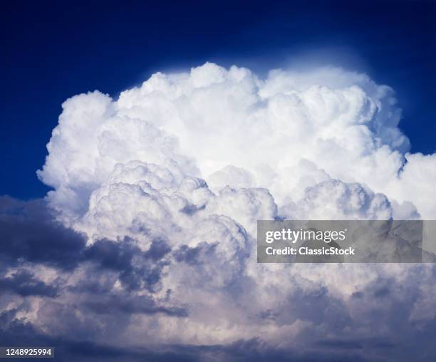 1980s Towering Puffy Cumulonimbus And Cumulus Clouds Fully Developed Mature Stage Texas USA