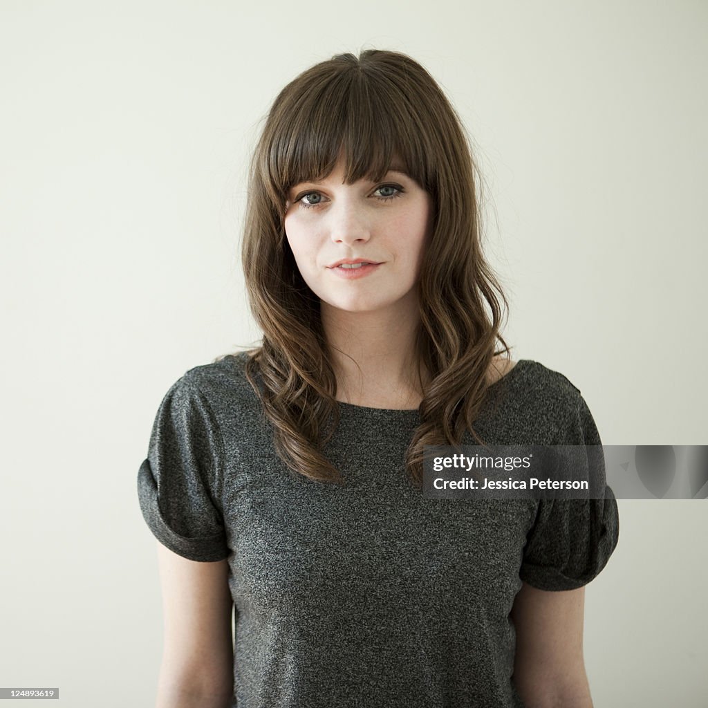 Studio portrait of young woman