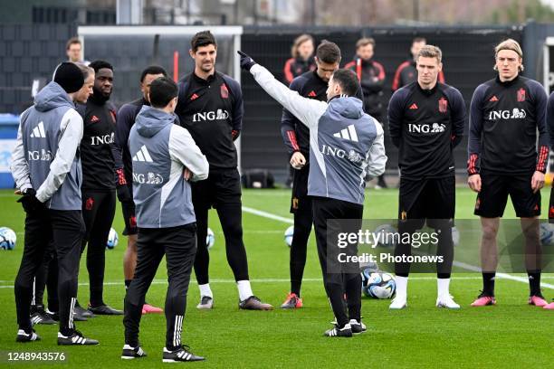 Tedesco Domenico head coach of Belgian Team pictured during a training session of the Belgian National Football team prior to the Euro 2024...