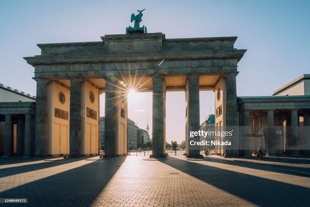 Sunset view to Brandenburg Gate - Berlin, Germany