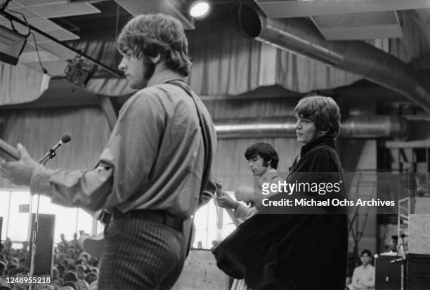 American rock band The Box Tops performing at the Steel Pier in Atlantic City, 11th August 1968. From left to right, guitarist Rick Allen, guitarist...