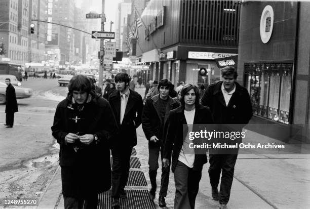 American rock band The Box Tops in New York City, 18th December 1968. From left to right they are drummer Thomas Boggs, bassist Bill Cunningham,...