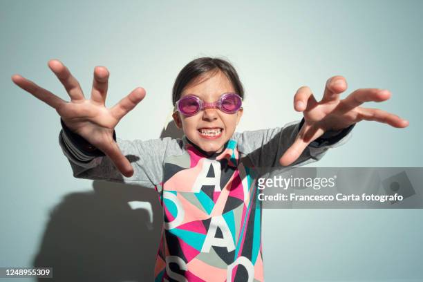 funny little girl - hand wide angle stock pictures, royalty-free photos & images
