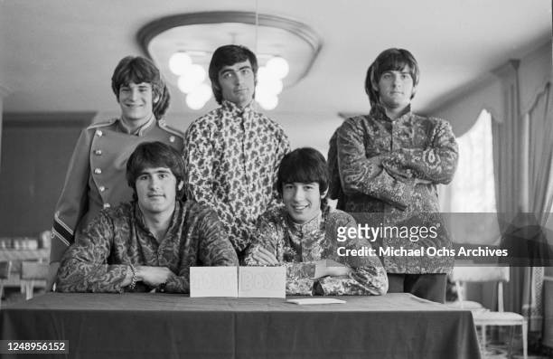 American rock band The Box Tops in a hotel room in New York City, 2nd May 1968. From left to right they are singer Alex Chilton, guitarist Gary...