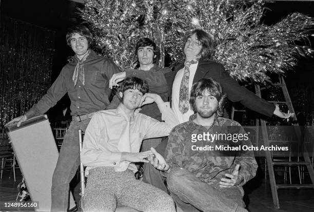 American rock band The Box Tops in New York City, December 1968. From left to right , drummer Thomas Boggs, guitarist Gary Talley and singer Alex...