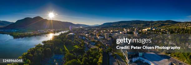 kamloops, bc aerial 2 - kamloops stock pictures, royalty-free photos & images