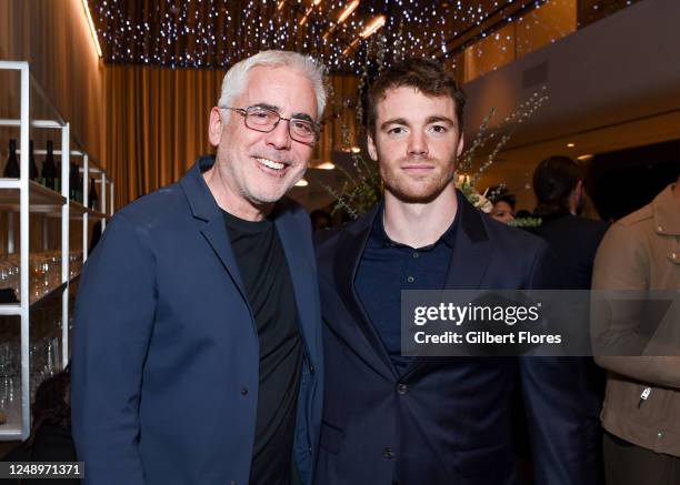 Adam Arkin and Gabriel Basso at the L.A. Special Screening of "The Night Agent" held at the Tudum Theater on March 20, 2023 in Los Angeles,...