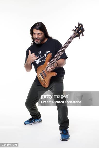 Robert Trujillo, American musician and songwriter, United Kingdom, 2016. He has been the bassist of the American heavy metal band Metallica since...