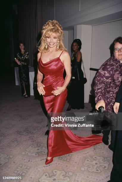 American actress Loni Anderson attends the Multicultural Motion Picture Association's 2nd Annual Diversity Awards, held at the Beverly Hilton Hotel...