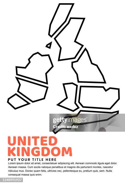 united kingdom map on cover design - british royalty vector stock illustrations