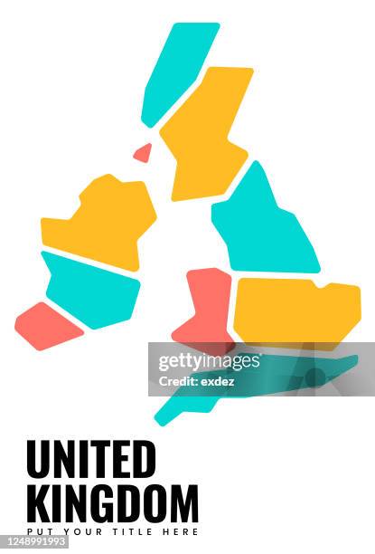 united kingdom map on cover design - british royalty vector stock illustrations