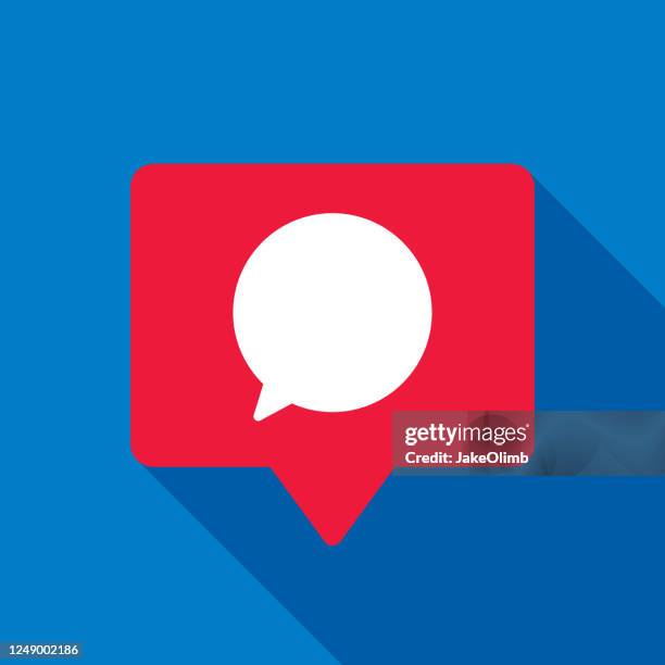 comment speech bubble icon flat - commentator stock illustrations