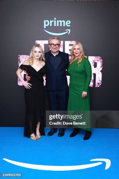 Eddie Marsan , Janine Schneider-Marsan and daughter Tilly attend the UK Premiere of "The Power" at Odeon Luxe West End on March 21, 2023 in London,...