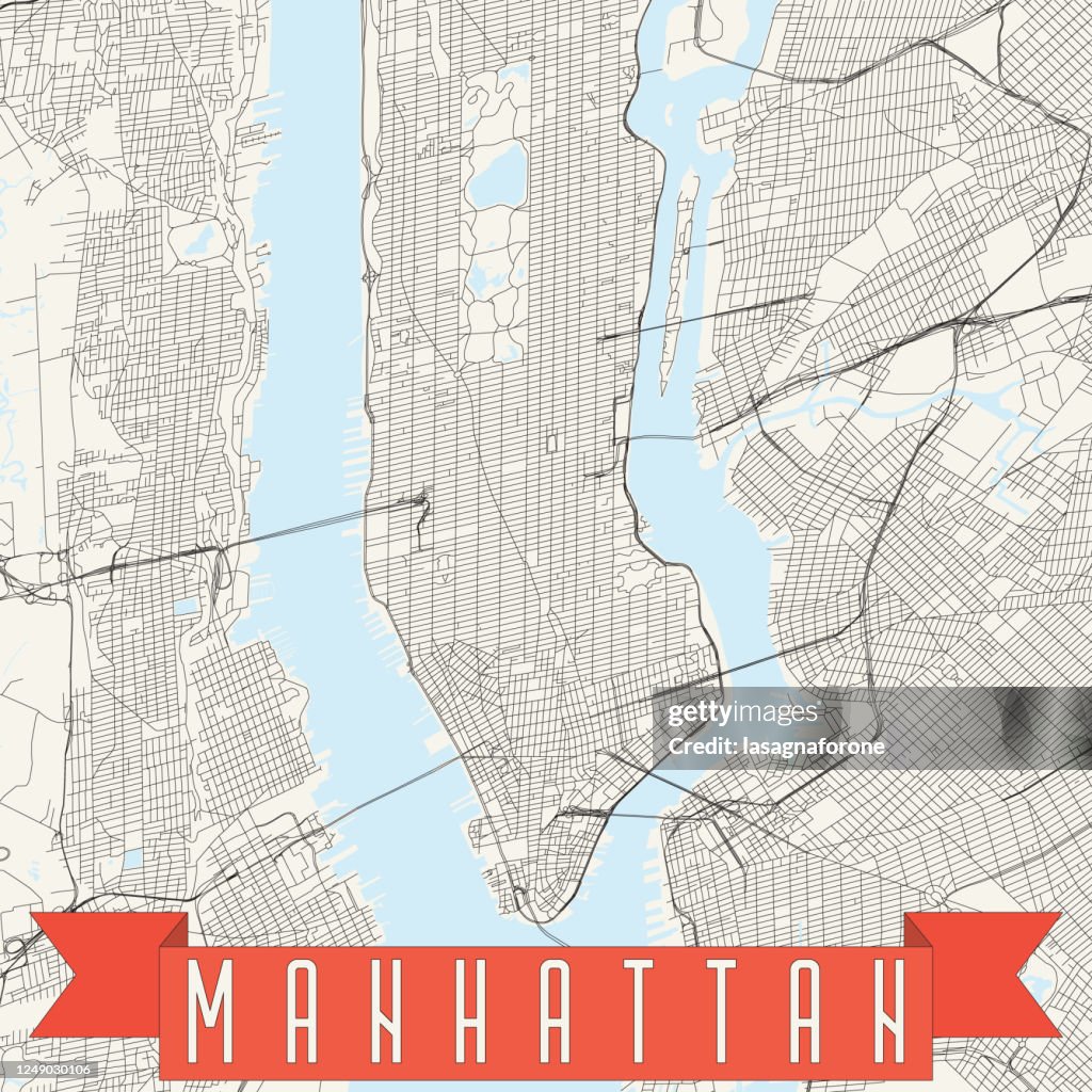 New York City - Manhattan Vector Map