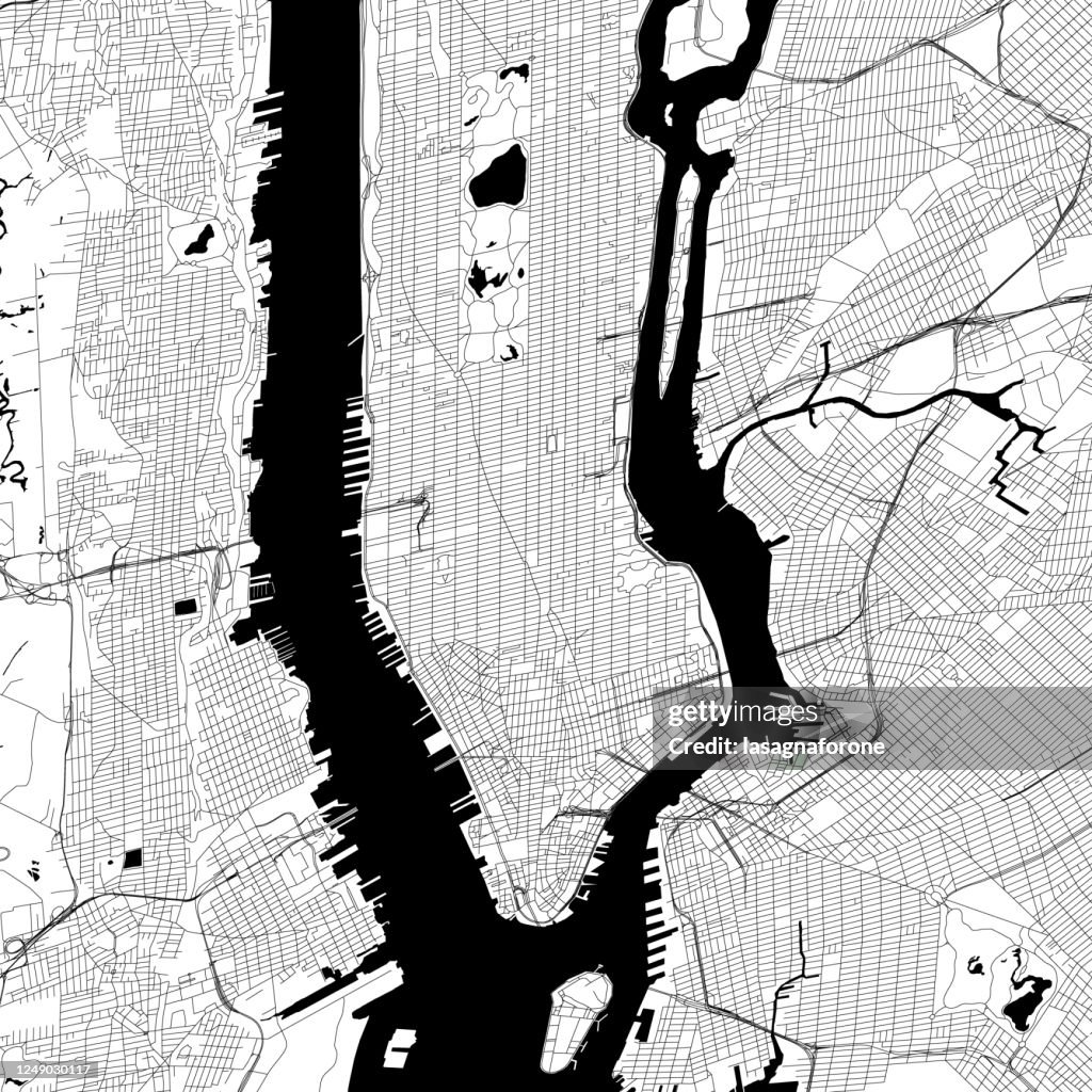 New York City - Manhattan Vector Map