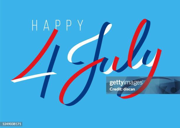 ilustraciones, imágenes clip art, dibujos animados e iconos de stock de feliz 4 de julio - saludo del día de la independencia de estados unidos. diseño para publicidad, cartel, banners, folletos, tarjeta, folletos y antecedentes. - 4th