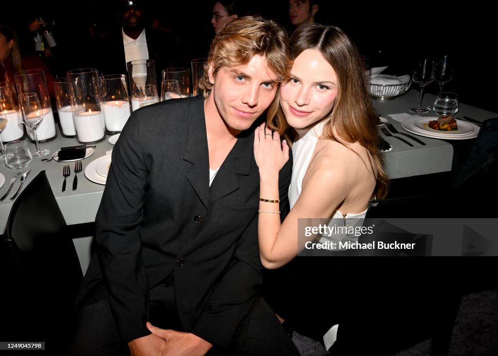 Lukas Gage and Halston Sage at the Fashion Trust U.S. Awards held at
