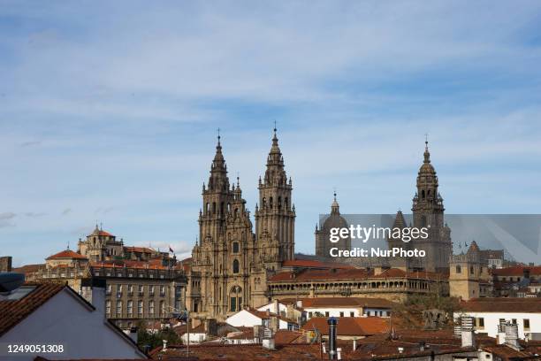 Aspects of the Cathedral of Santiago de Compostela and its surroundings. This Catholic temple of worship receives thousands of pilgrims every year....