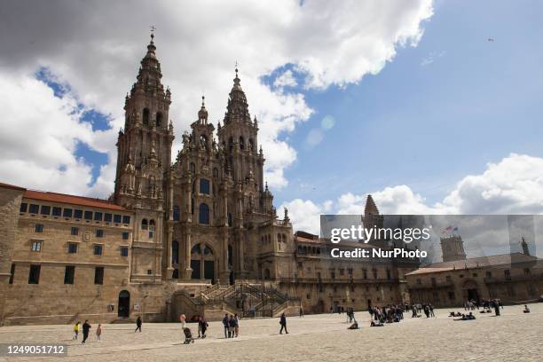 Aspects of the Cathedral of Santiago de Compostela and its surroundings. This Catholic temple of worship receives thousands of pilgrims every year....