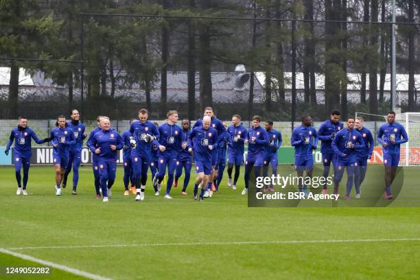 Steven Berghuis of the Netherlands, Nathan Ake of the Netherlands, Virgil van Dijk of the Netherlands, Jasper Cillessen of the Netherlands, Bart...