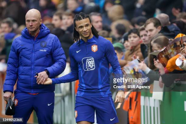 Nathan Ake of the Netherlands during a Training Session of the Netherlands Mens Football Team at the KNVB Campus on March 20, 2023 in Zeist,...