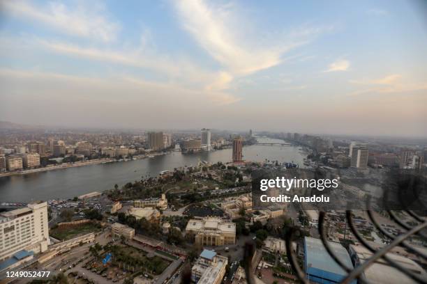 An aerial view of the Nile is seen during World Water Day in Cairo, Egypt on March 22, 2023.