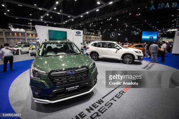 The new Subaru Forester is seen during the 44th Bangkok International Motor Show 2023 at IMPACT in Bangkok, Thailand on March 22, 2023. The...