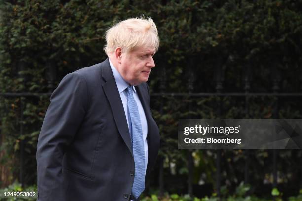 Boris Johnson, former UK prime minister, departs from his home in London, UK, on Wednesday, March 22, 2023. Johnson the man who became prime minister...