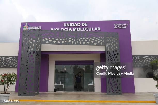 Facade of the Molecular Biology unit in Nuevo Leon, the first center in the country to carry out COVID-19 tests for state workers and the general...