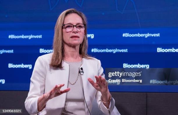 Joan Solotar, global head of private wealth solutions at Blackstone Inc., speaks at the Bloomberg Invest: Strategies For Wealth Creation conference...