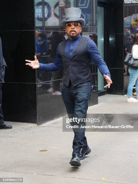 Daymond John is seen arriving at 'Good Morning America' on March 22, 2023 in New York City.