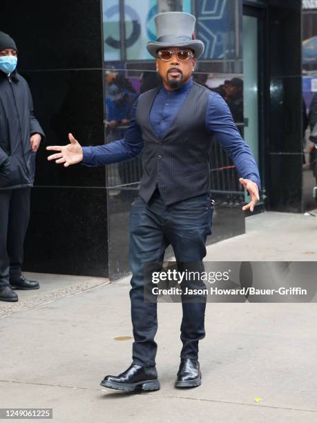 Daymond John is seen arriving at 'Good Morning America' on March 22, 2023 in New York City.