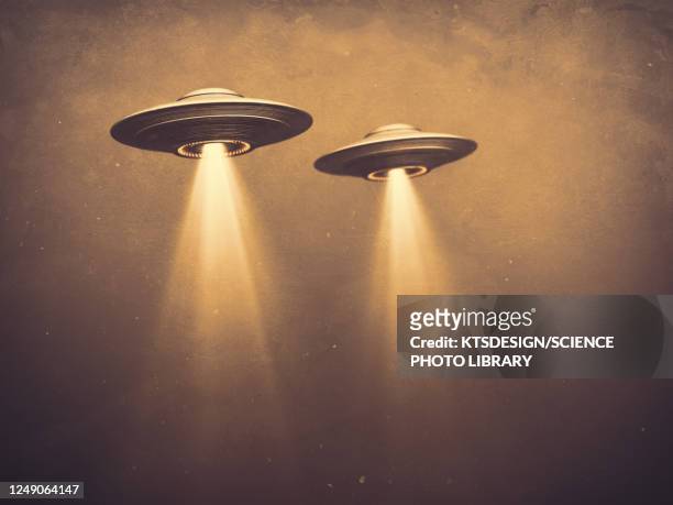 unidentified flying objects, illustration - flying saucer stock illustrations