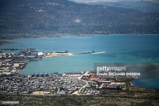 Aerial view on the coast of Port-au-Prince, Haiti, on March 22, 2023.