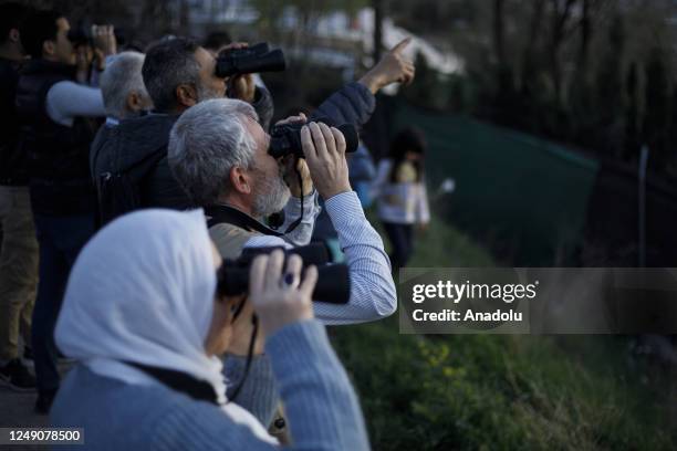 Muslim community of Granada attends the act of observing the crescent moon that marks the beginning of the Islamic Holy month of Ramadan in Granada,...