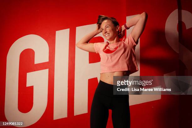 Celebrity trainer Libby Babet is seen preparing to reopen her Bondi training studio 'The Upbeat' to the public on June 12, 2020 in Sydney, Australia....