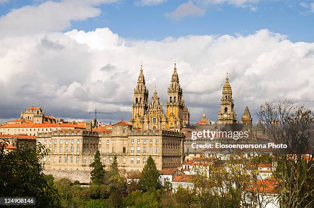 santiago's cathedral - cattedrale di san giacomo a santiago di compostela foto e immagini stock