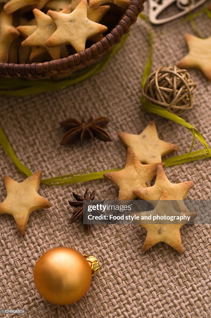 Christmas anise star cookies