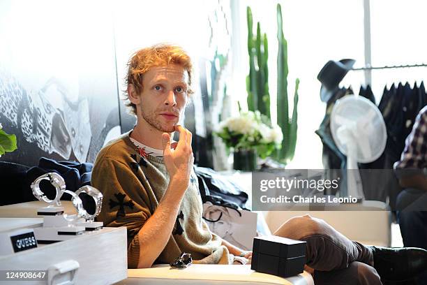 Actor Johnny Lewis attends day 5 of the GUESS Portrait Studio at TIFF Bell Lightbox during the 2011 Toronto International Film Festival on September...